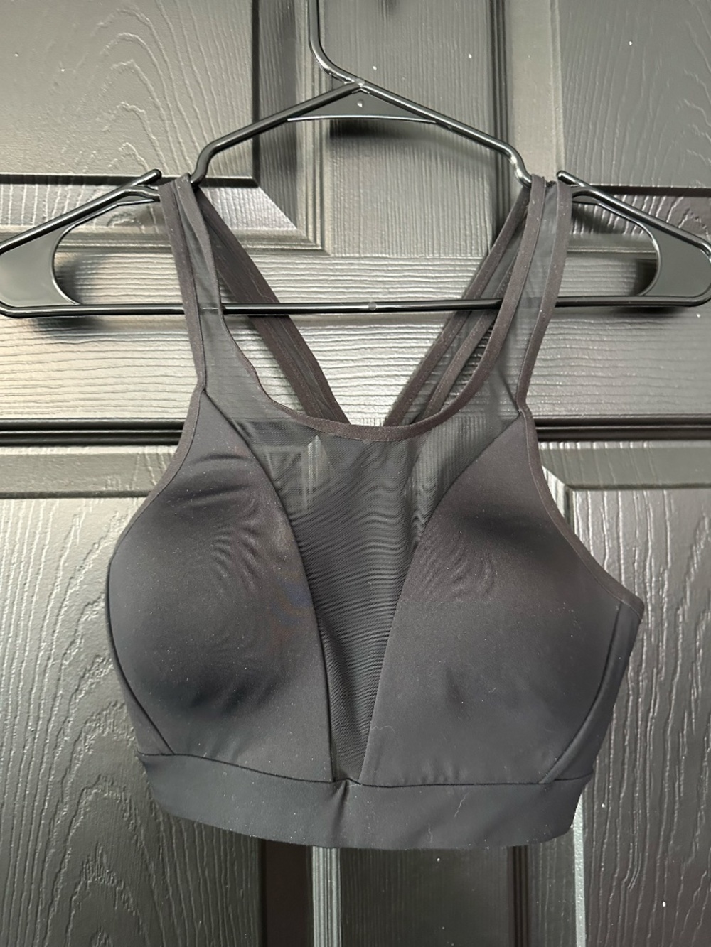 Lululemon High Neck Strappy Sports Bra Black Size 6